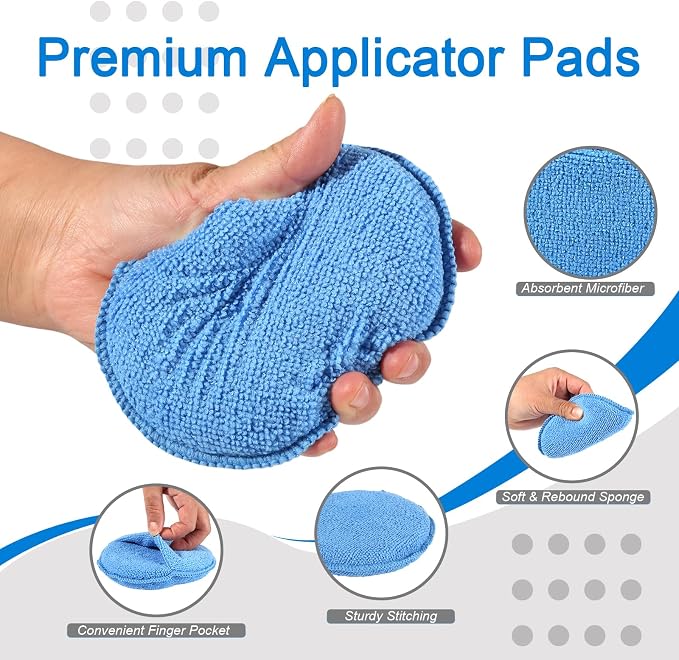 6PCS Wax Applicator Pads, Foam Buffing Pad - Image 3