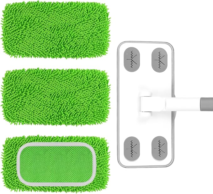 Reusable Microfiber Floor Mop System, Wet & Dry Sweeper Kit, Includes 1 Sweeper by ZHAYAO