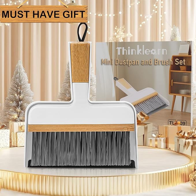 THINKLEARN Mini Dustpan and Brush Set, Portable Broom and Dustpan Combo Set - Image 8
