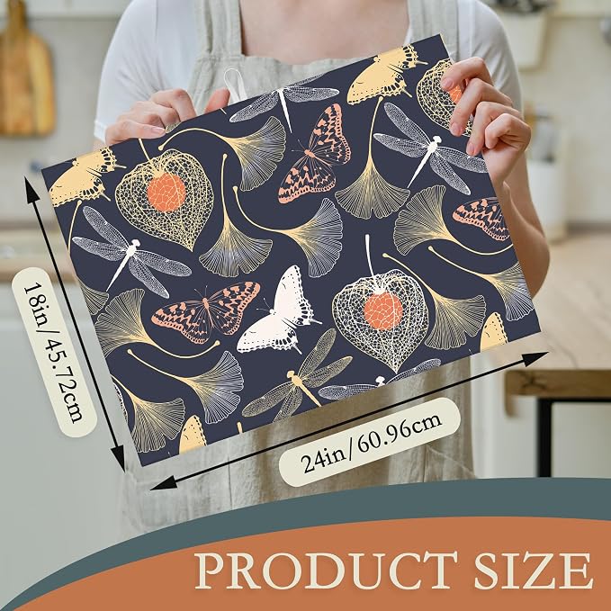 Ginkgo Leaves Dish Drying Rack Mat - Image 2