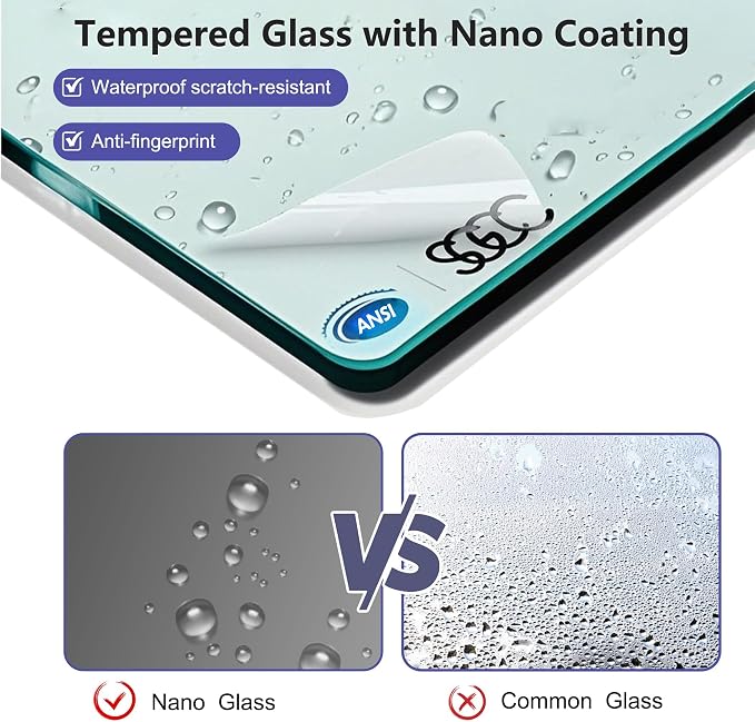 Frameless Sliding Shower Door 56–60" W x 76" H, 5/16" Tempered Glass - Image 4