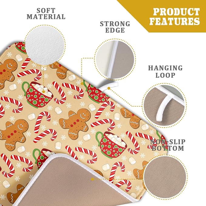 Christmas Gingerbread Man Dish Drying Mat - Image 4
