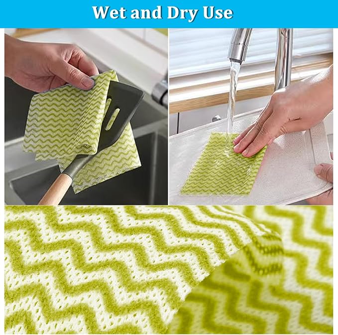 Disposable Dish Cloths Disposable Cleaning Towels, Reusable Wipes Absorbent - Image 4