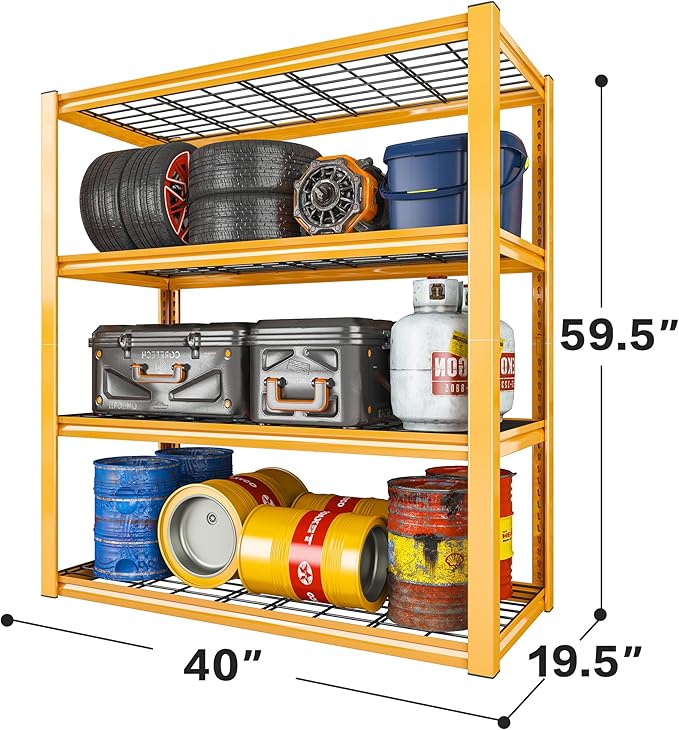 REIBII 40" W Garage Shelving 2240 LBS Storage Shelves Heavy Duty Metal Shelving - Image 3