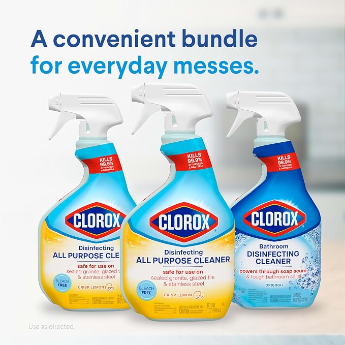 Clorox Disinfecting All-Purpose Cleaner 32 Oz and Disinfecting Bathroom Cleaner - Image 7
