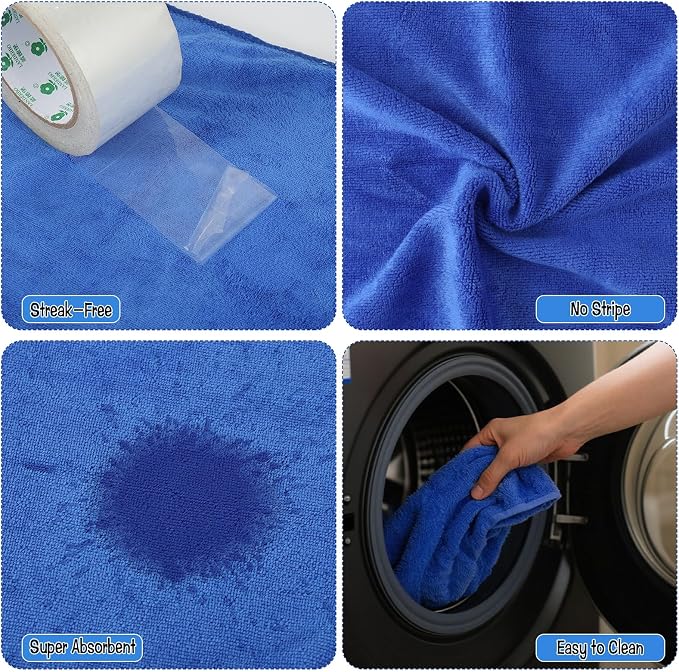 6 Pack Extra Large Microfiber Cleaning Cloths 20"x30", Lint-Free Reusable Towels - Image 6