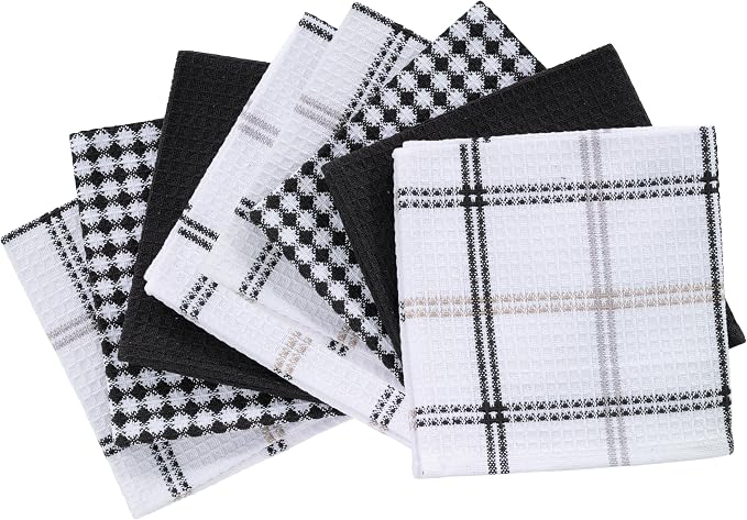 T-Fal Premium Waffle Dish Cloths, Super Soft Long Lasting 100% Cotton Flat - Image 2