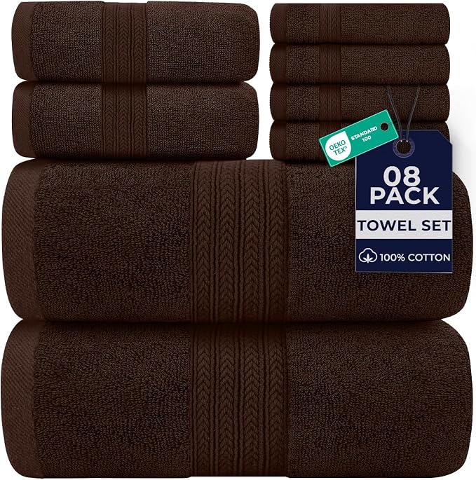 DAN RIVER 8 PC Luxury Bath Towels by DanRiver