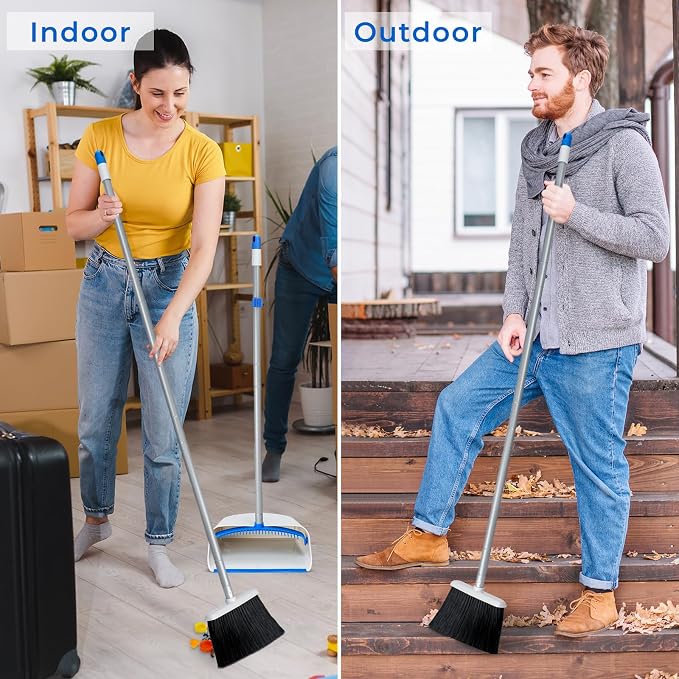 Broom with Dustpan Combo Set, Dustpans Stand Up - Image 7