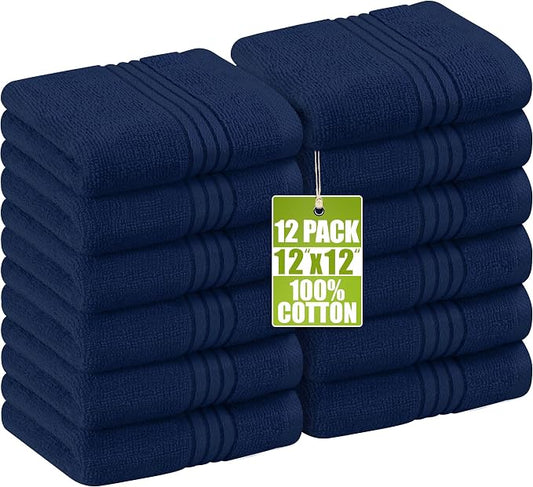 Utopia Towels Wash Cloths Set, 12 by 12 Inches, 100% Cotton Ring Spun, Highly by UTOPIATOWELS