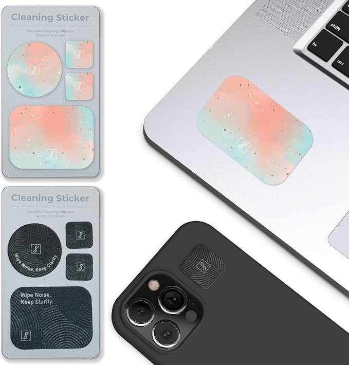 SleekStrip Portable Cleaning Sticker Pad Reusable Screen Cleaner Wipes Lens by SleekStrip