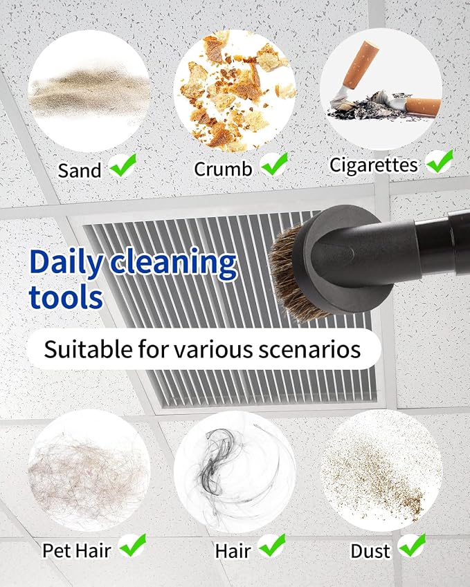Round Horse Hair Brush Vacuum Attachment - Image 6