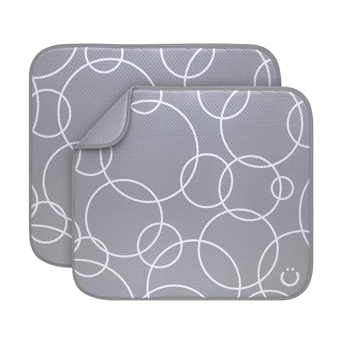 Ubbi Microfiber Dish Drying Mat, Baby Bottle Drying Mat, Kitchen Counter Dish by Ubbi