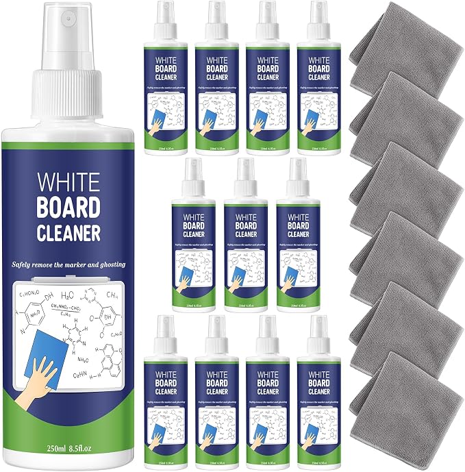 12 Pack Whiteboard Cleaner Spray 8.5oz Dry Erase Board Cleaner by Dansib