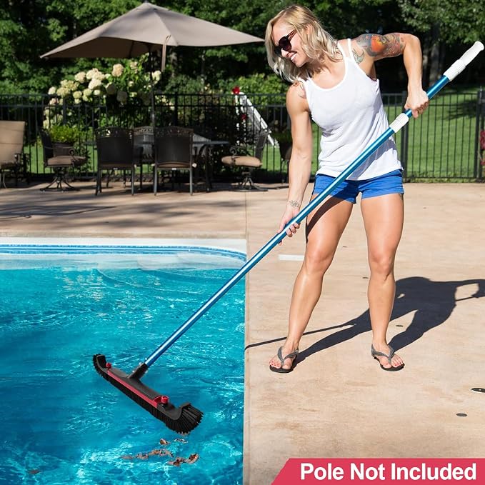 Poolvio 22" Extra-Wide Pool Brush Head, Heavy-Duty Pool Scrubber Brush - Image 7