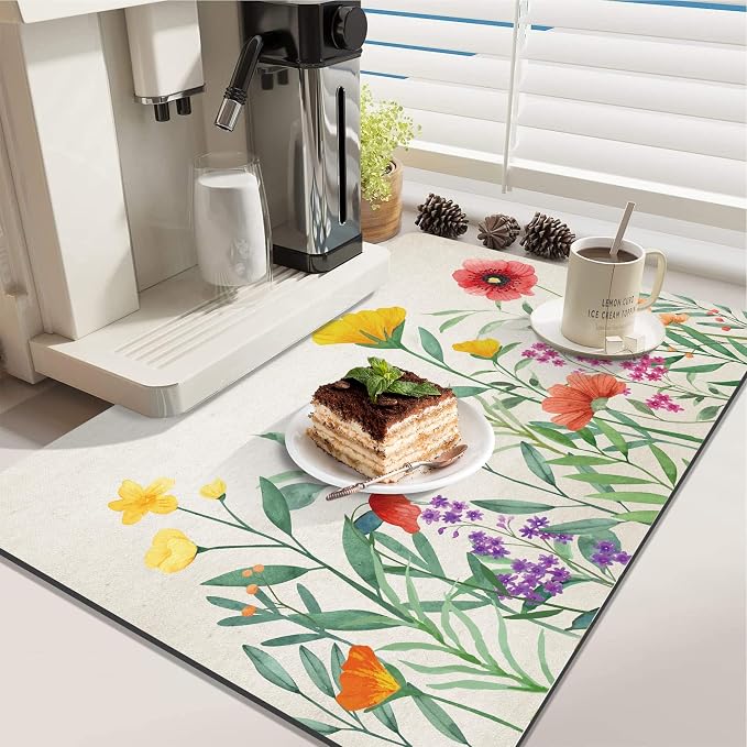 LOKHOM Dish Drying Mat for Kitchen Counter, Dish Drainer Rack Mat for Kitchen - Image 2