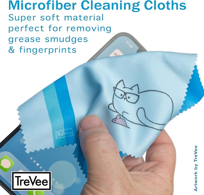 10 Pack Cute Kitty Cat Design Multicolor Microfiber Cleaning Cloths - Image 5