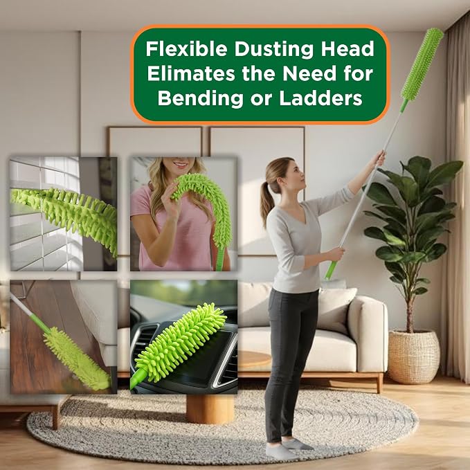Blade Maid Ceiling Fan Blade Cleaner & Duster | Extendable Pole - Image 4