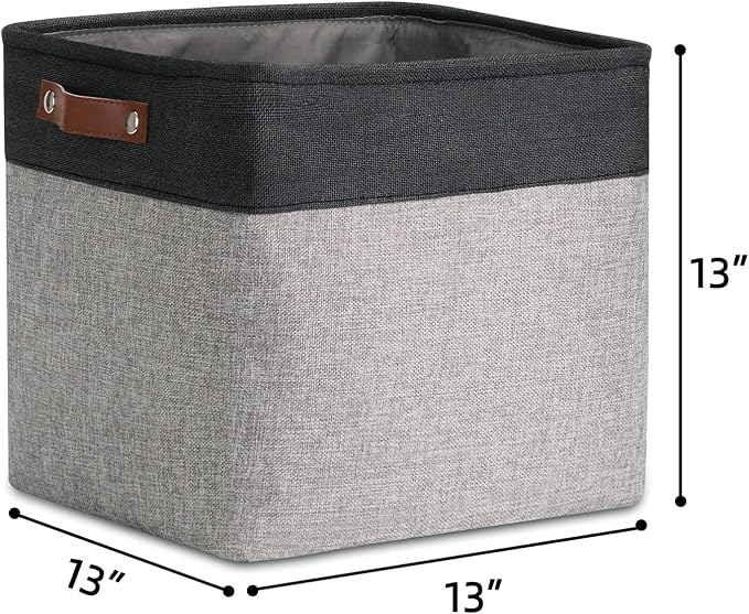 DULLEMELO Cube Basket for Storage, Collapsible Fabric Cube for Organizing - Image 2