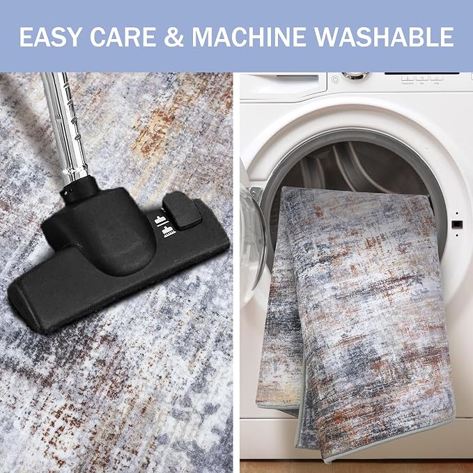 IOHOUZE Abstract Area Rugs 6x9 Ft Washable Rugs - Image 3