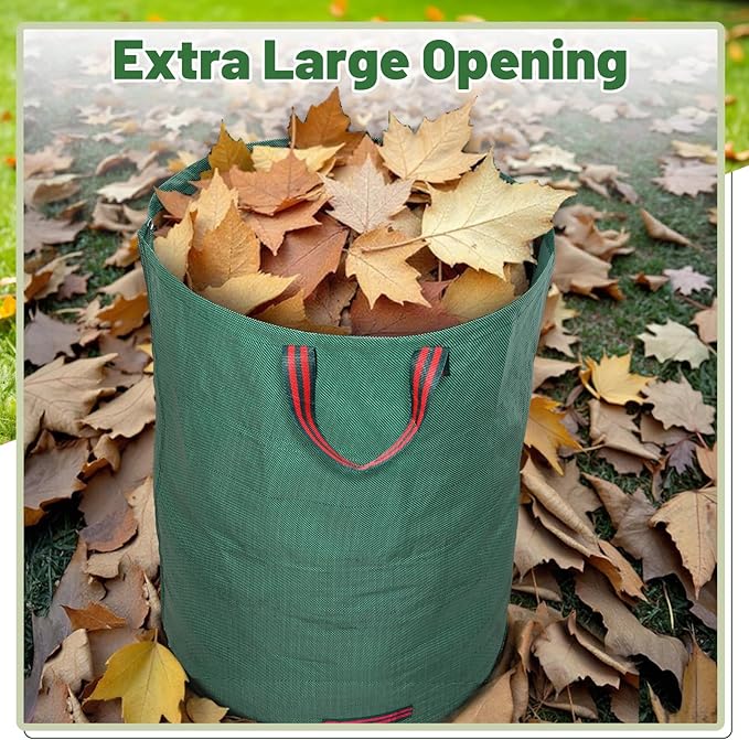 72 Gallons Reusable Yard Waste Bags, 2 Packs Lawn and Leaf Bags - Image 5