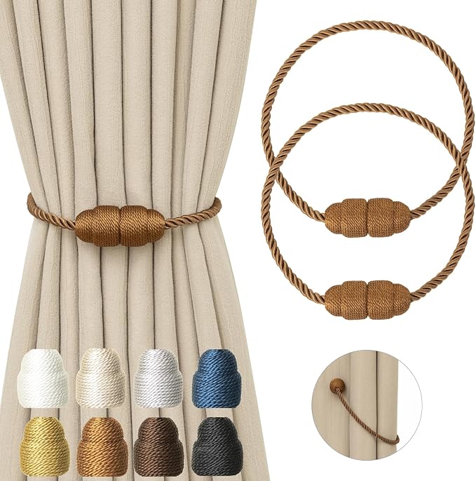 Magnetic Curtain Tiebacks Rope Curtain Tie Backs by CurtainTiebacks