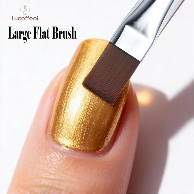 Large Flat Acrylic Nail Brush-Wide Head - Image 2