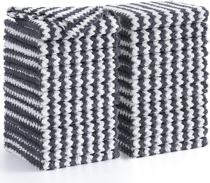 Homaxy 24 Pack Kitchen Dish Cloths, Ultra Soft and Absorbent Dish Towels by Homaxy