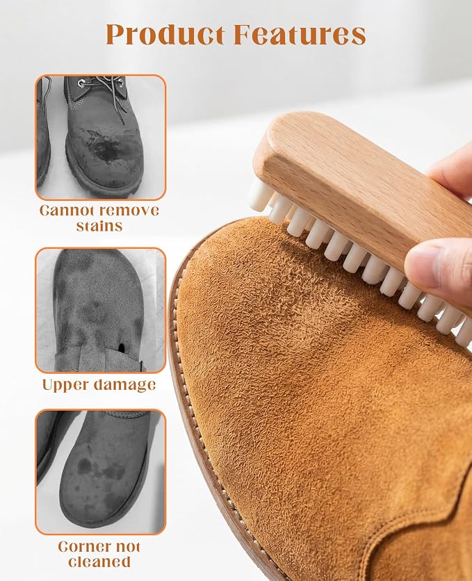 8PCS Suede Eraser and Brush Kit, Soft Cleaner - Image 3
