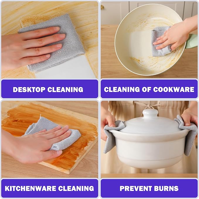 55 Pack Microfiber Cleaning Cloth Roll, Tear Away Reusable Towels, Ultra - Image 4
