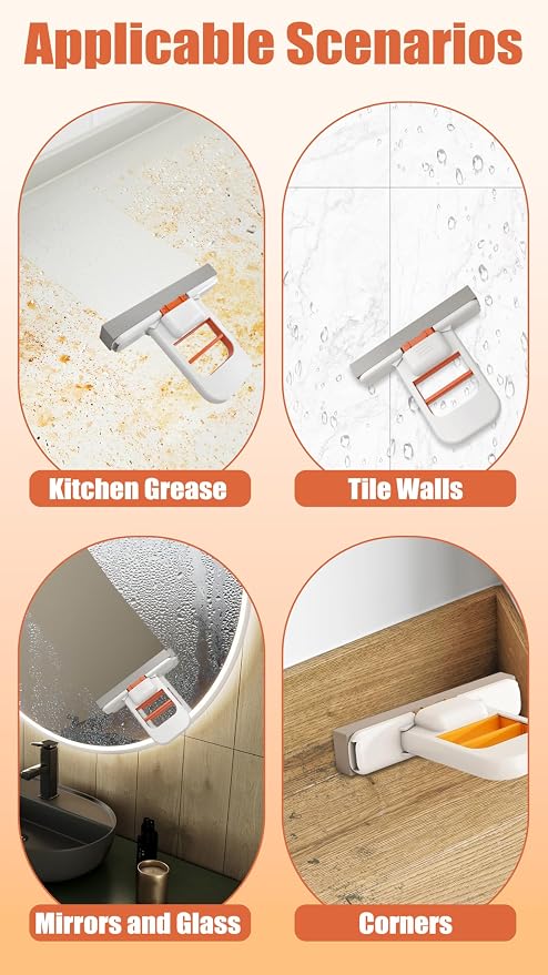 Mini Mop for Small Spaces, Foldable Self-Squeeze & Self-Wringing Wet Dry Sponge - Image 4