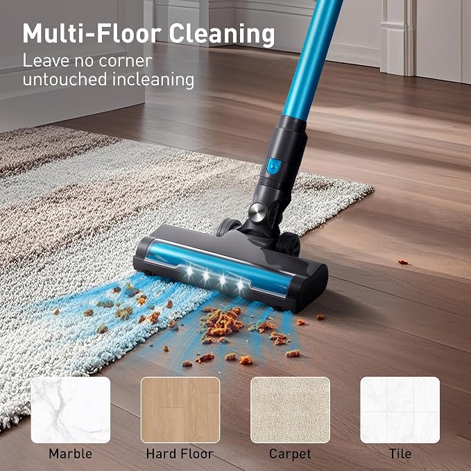 250W 25KPa Suction Cordless Vacuum Cleaner, 6-in-1 Lightweight Stick Vacuum - Image 3