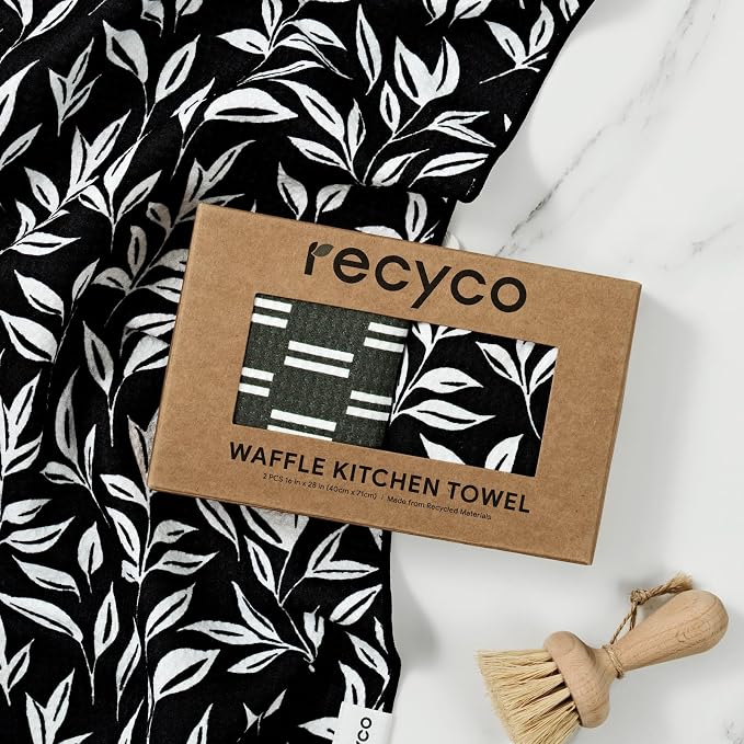 RECYCO Waffle Kitchen Towel Set of 2 - Image 8