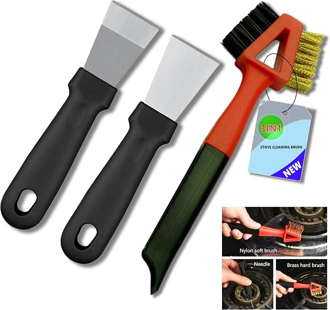 3Pcs, Brass Brush, Wire Brush, Metal Brush, Nylon Brush, Rust Cleaner by ZCircle