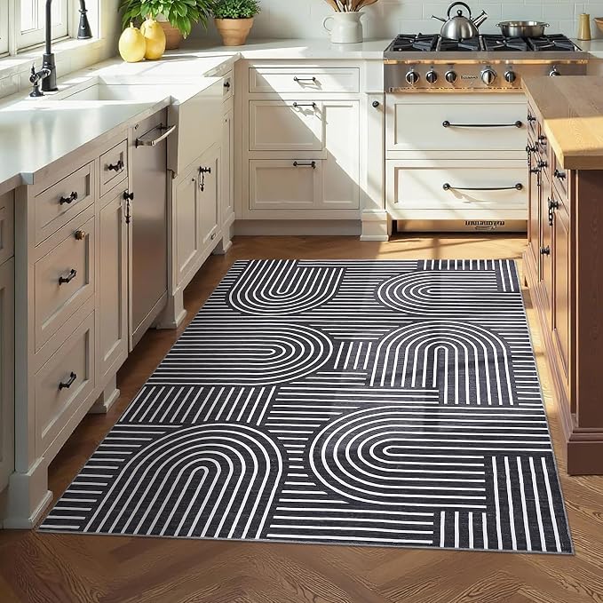 Washable Rug 3x5 Area Rugs for Living Room, Abstract Rug for Bedroom, Soft - Image 2