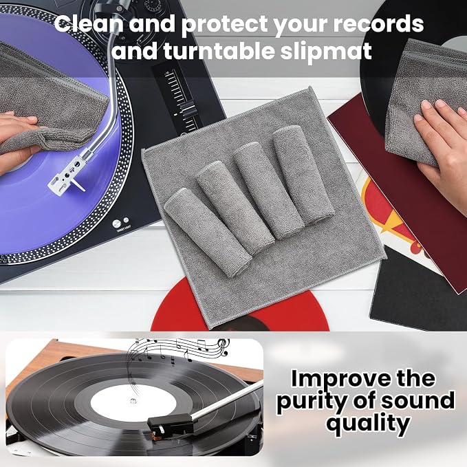 Honeydak 8 Pack Microfiber Record Cleaning Cloth, TV Screen, Musical Instrument - Image 6
