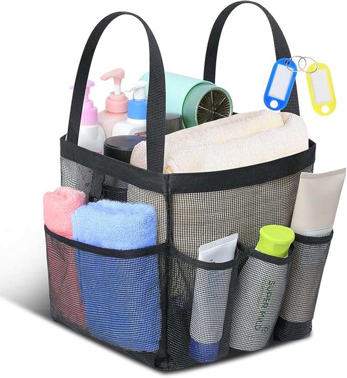 Temede Mesh Shower Caddy Tote, Large Shower Caddy Basket Portable, Quick Dry by Temede