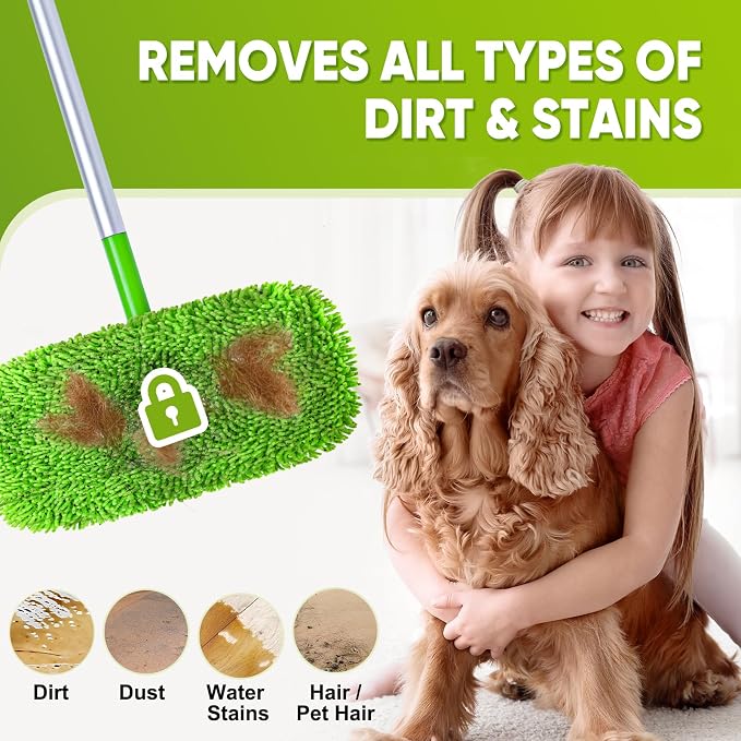 Reusable Mop Pads Fit Swiffer Sweeper, Washable Wet Mopping Cloths & Dry - Image 3