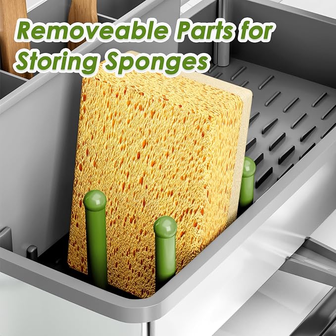 Stainless Steel Sink Caddy, Sponge Holder - Image 6