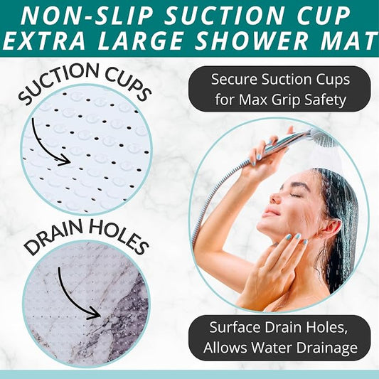 ENKOSI Extra Large Square Non Slip Shower Mat - Image 2