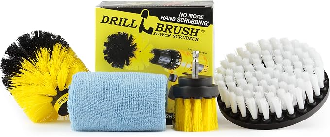Cleaning - Bathroom Accessories - Drill Brush - Shower Cleaner - Shower Curtain by Drillbrush