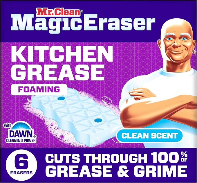 Mr. Clean Magic Eraser Foaming Sponge, Kitchen Grease Eraser, Dawn Cleaning by MrClean