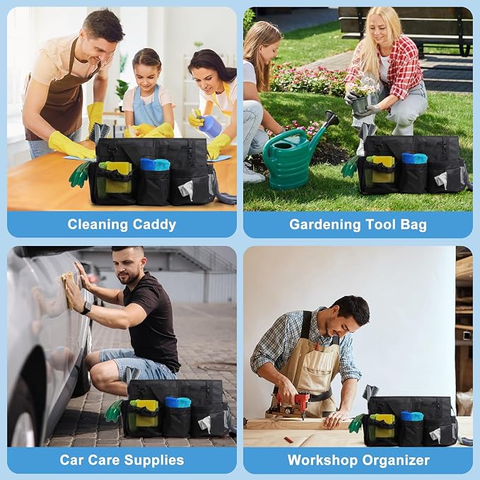 Large Cleaning Caddy Bags, Cleaning Supplies Organizer - Image 7