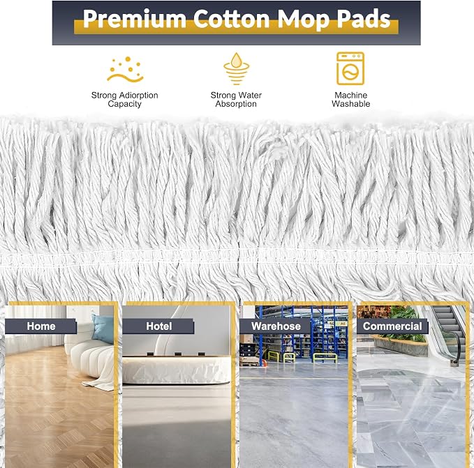 36" Commercial Dust Large Mops for Floor Cleaning, Heavy Duty Industrial Dry - Image 5