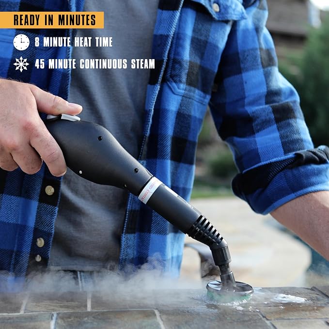 McCulloch MC1275 Heavy-Duty Steam Cleaner, 45 Minute Runtime, 18 Accessories: - Image 5