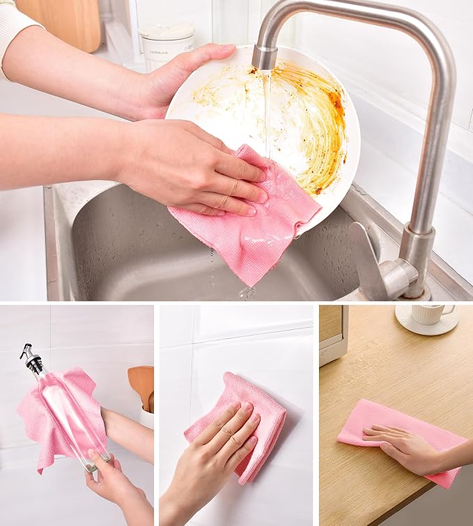 KitchLife Microfiber Cleaning Cloth Roll, 100 Pack - Image 4