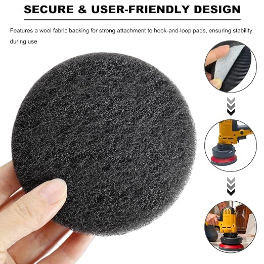 4 Inch Scrubber Scouring Pads Drill Scuffing Disc Hoop and Loop Surface - Image 3