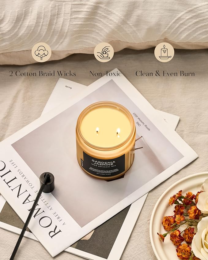 M&SENSE Gardenia Jasmine Scented Candle - Image 5