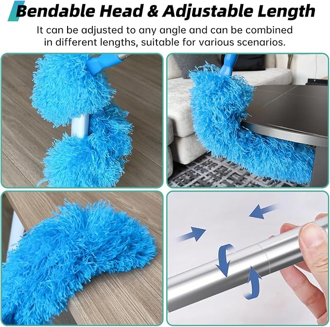 DRQ Ceiling Fan Cleaner Duster, 2 Pack Reusable Microfiber Duster - Image 4
