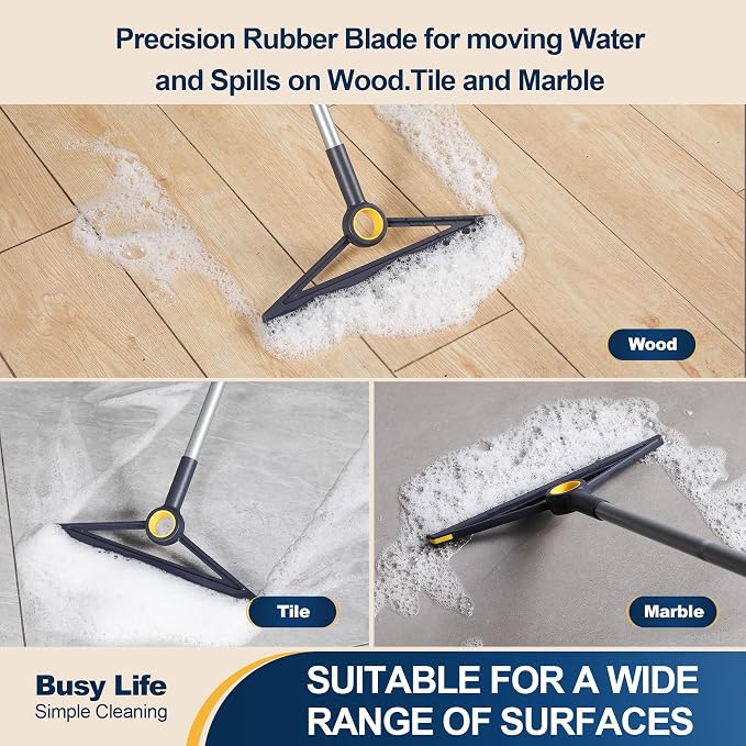 Yocada Floor Squeegee TPR Rubber Blade Scrubber Squeegee Adjustable - Image 5